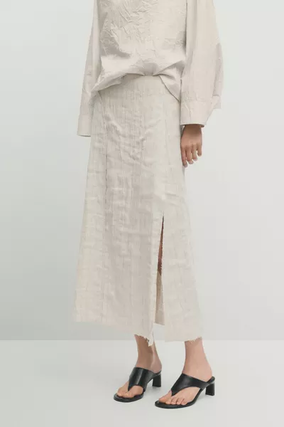 Юбка в деревенском стиле с бахромой по краю