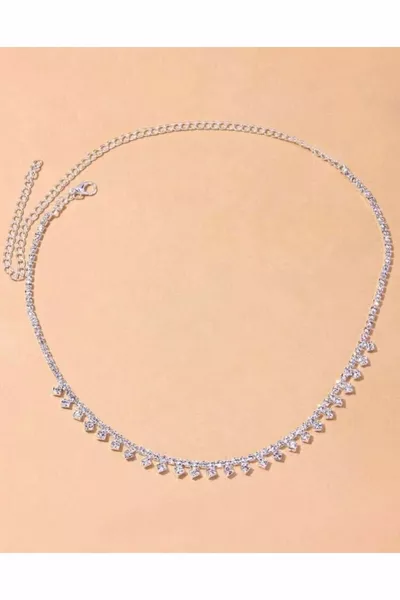 Decor Detailed Crystal Stone Rhinestone Necklace