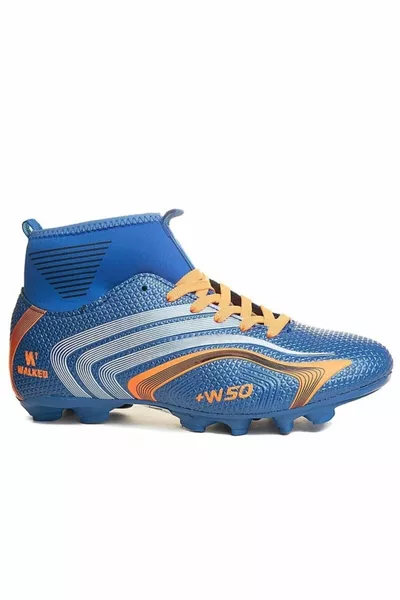 Blue Orange Wlk  Football Boots Football Shoes with Socks