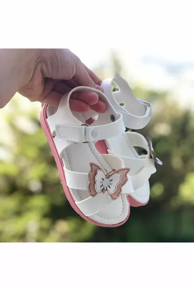 Girls' Butterfly Figure Phylon (Lightweight) Sole Sandals