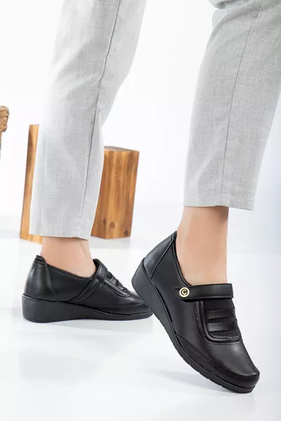 Дамски класически ежедневни анатомични велкро обувки за мама