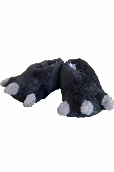 Panduf унисекс милые когти динозавра медвежьи когти плюшевые удобные зимние домашние тапочки