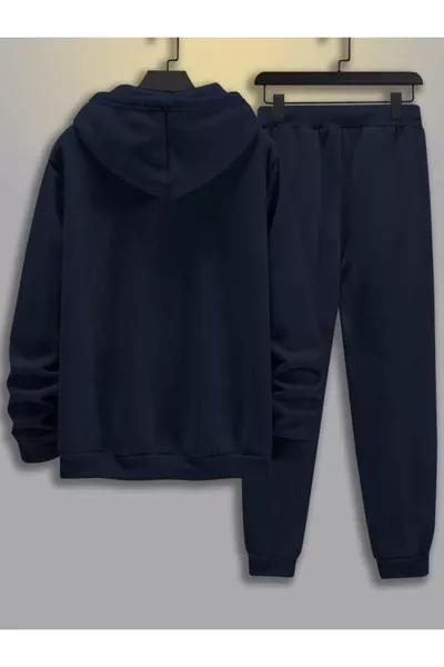 Survêtement oversize vertical bleu marine homme Sweat à capuche unisexe