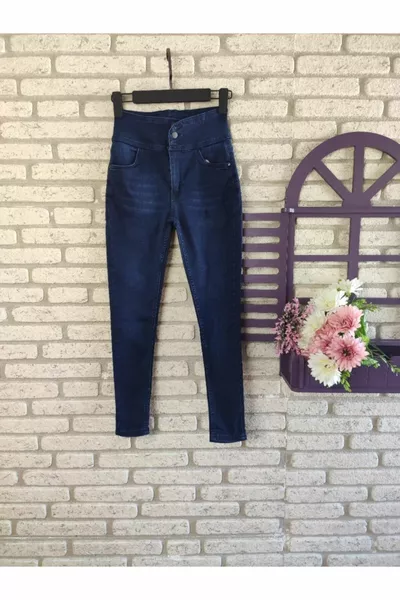 Jeans aus Lycra mit hoher Taille  cm
