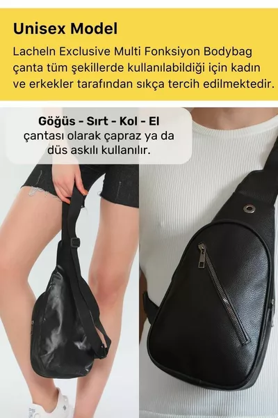 Unisex Crossbody Strap Shoulder Backpack Chest Bag Headphone Usb Outlet Waterproof Multi-Compartment Casual Bag