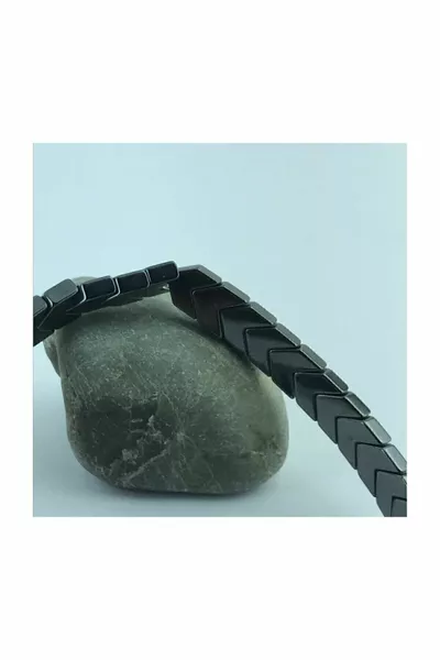 Bracelet unisexe Hermès hématite flèche gris