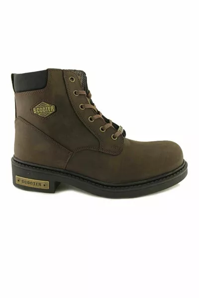 Dunkelbraune Herrenstiefel aus Leder CKO