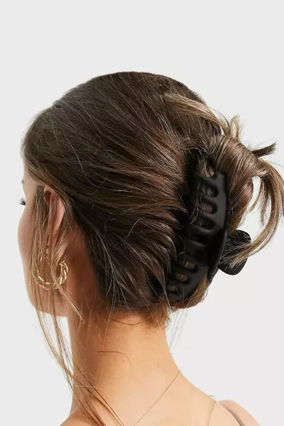 Fermoir à loquet noir fileté serré de grande taille