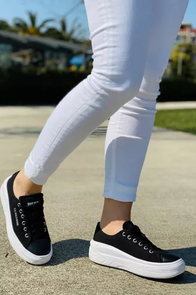 Us Polo Cleme Highsole Canvas Sneaker Sneakers Casual Donna black-byz