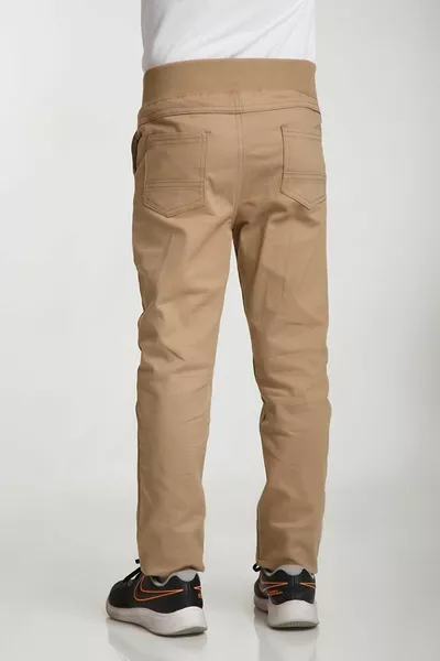 السراويل المدرسية مطاط الضلع الخصر قماش الاطفال السراويل