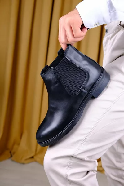 جلد طبيعي ، أحذية رجالية كلاسيكية النمط