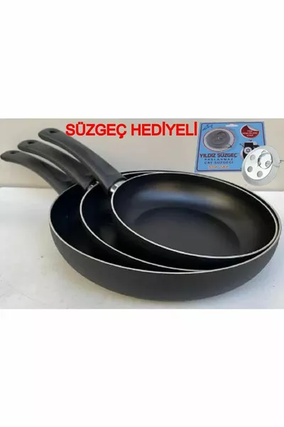 Feuerfeste Antihaft-Teflonpfanne Set    cm schwarze Farbe Teflonpfanne Set Pfanne für den täglichen Gebrauch