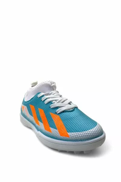 Тюркоазени/оранжеви/бели обувки Astroturf за момчета