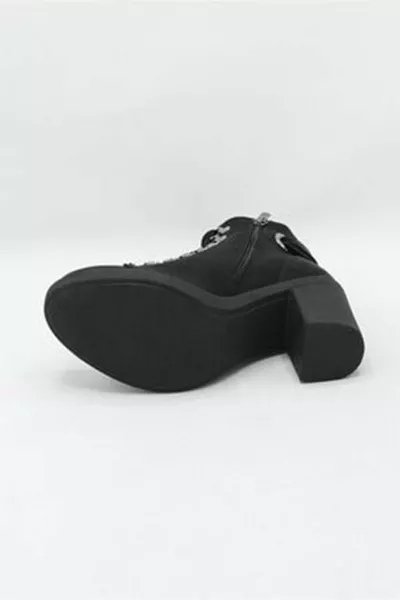 Footed  Halfhoge Veterlaarzen Dames ZWART