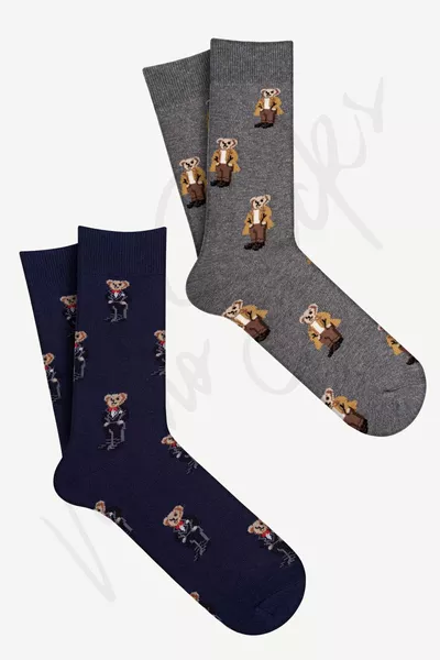 4-Pack Teddy Bear Multi Teddy Bear Patterned Socks