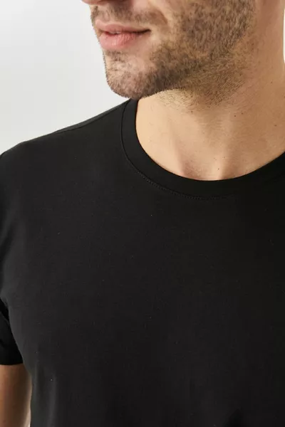 Confezione da uomo Nero-Navy-Bianco Slim Fit Girocollo 3 pezzi % cotone Basic