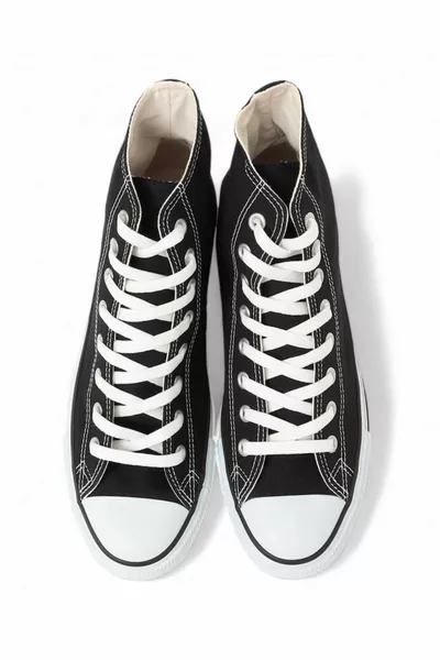 للجنسين حذاء رياضي أسود أبيض كونفيرس سنيكرز طويل القمة