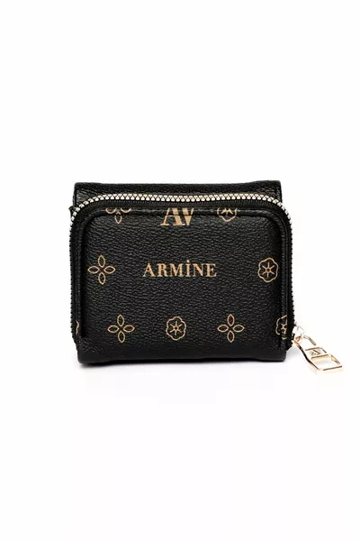  Portafoglio da donna con stampa nera