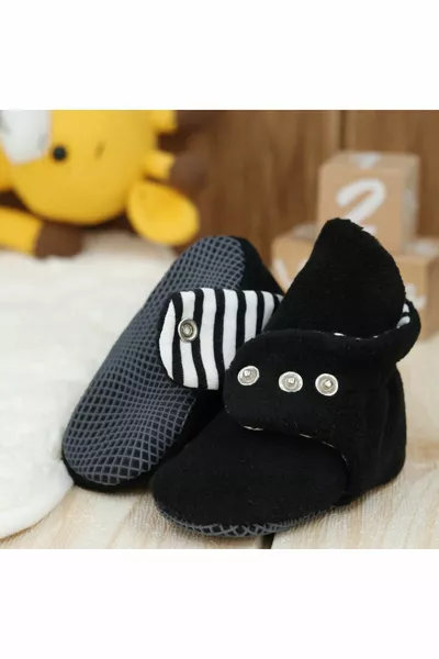 Suola antiscivolo Stivaletti per neonati Primo passo Stivaletti per la casa Foderato in cotone biologico antitraspirante