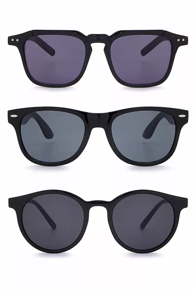 Set of 3 Unisex Sunglasses