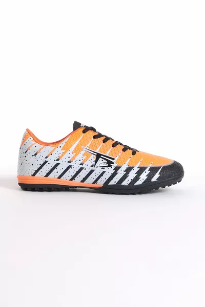 Chaussures Astroturf unisexes à lacets noirs à motifs