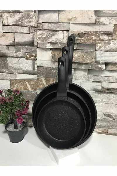 Pan 3 stuks gietijzeren pan 4mm body