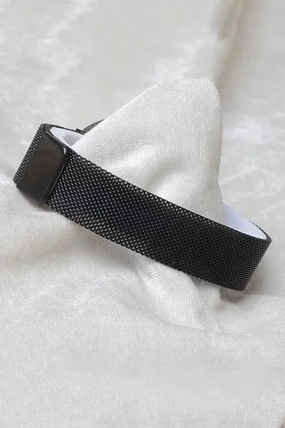 Унисекс Черные Магнитные Сенсорные Наручные Часы