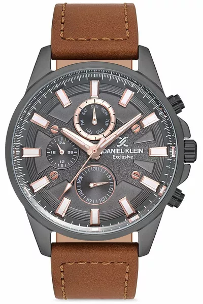 Orologio da polso da uomo con cinturino marrone chiaro con cinturino attivo esclusivo