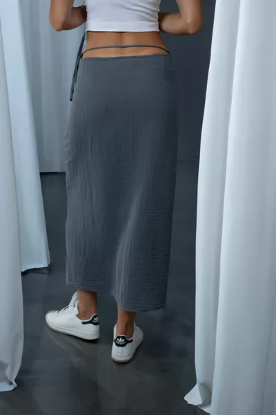 Муслиновая юбка с запахом