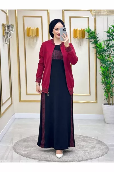 Jacke Kleid Doppelanzug Hijab Abendkleider