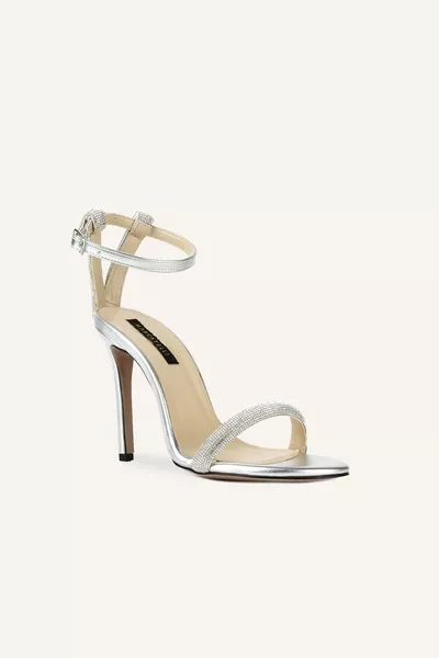 Silver Vandetta Heeled Sandals