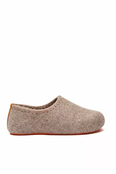 Unisexe Marron Anatomique Champignon Semelle Laine Chaussures de Maison
