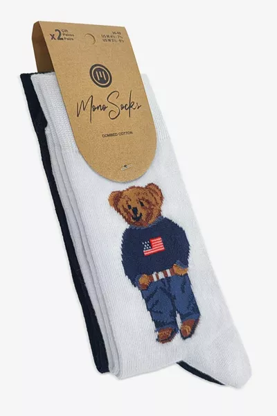 2 Li Teddy Bear Calzini fantasia Teddy Bear