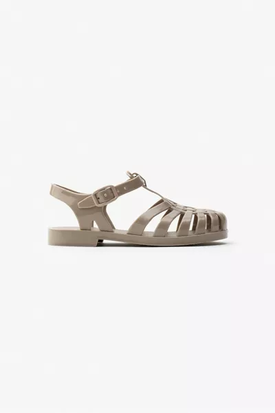Anderline Jr. Dark Beige Matte Belt Detail Kids Sandals