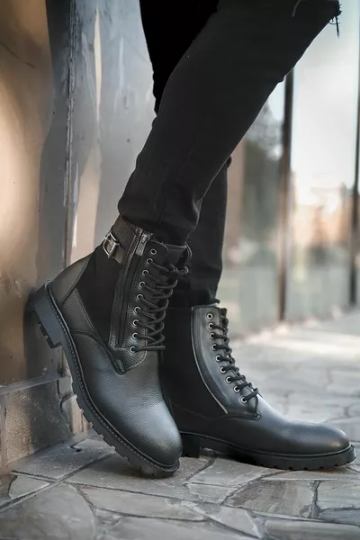 زيتا الصوف سستة مفصلة أحذية بريدية للرجال