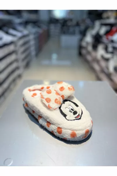 Damen Bow Plüsch Hausschuhe