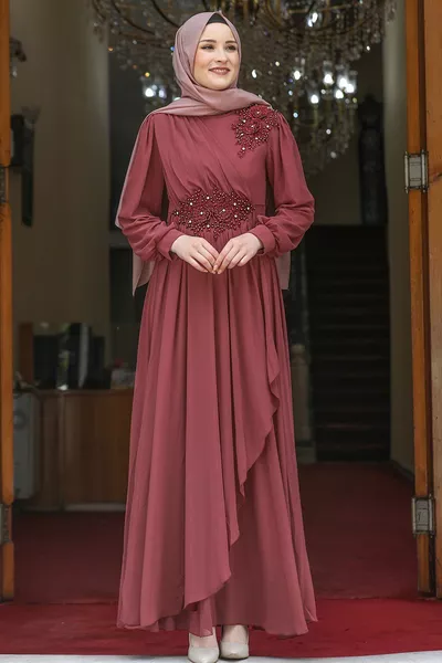 نيفرا مساء اللباس القرفة