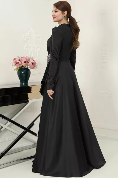 Nazende Hijab Evening Dress Black