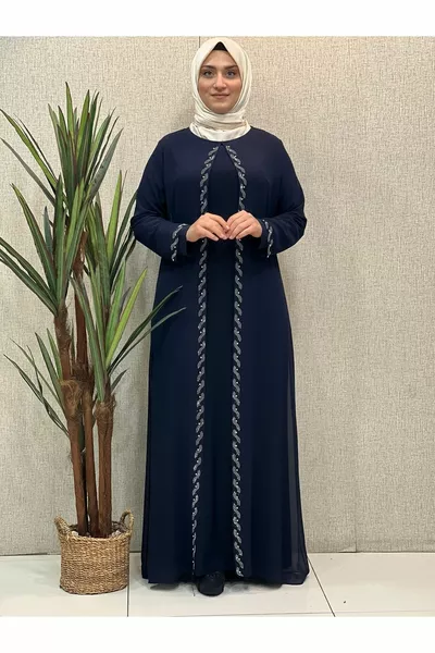 Вечерна рокля от перлен камък