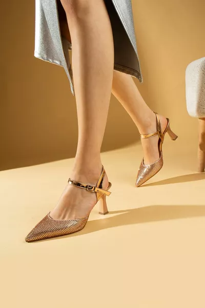 Women's Rose Stone Evening Dress Night Wedding Engagement Night Evening Dress Shoes