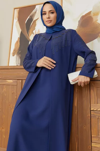 Plus Size Serra Abendkleider - Indigo