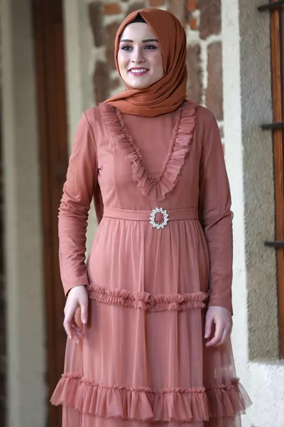 Senay Evening Dress Cinnamon