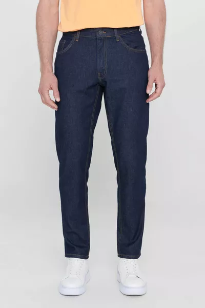 رجالي أزرق كحلي مريح صالح مسترخي قطع ٪ قطن دنيم جينز جينز