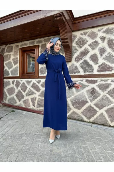 فستان تفصيل حجر كريب