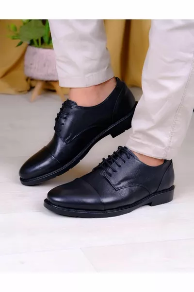 جلد طبيعي الرباط متابعة الأحذية الكلاسيكية