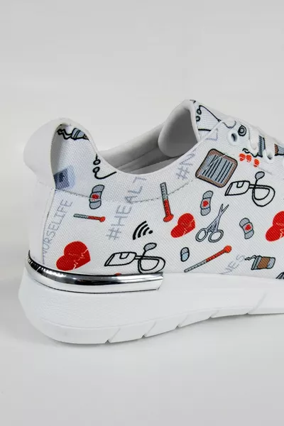 Nurse Life Hellgraue orthopädische Turnschuhe