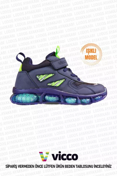 نموذج الصفصاف مضاءة خفيفة الوزن الأولاد أحذية مريحة باللون الأزرق الداكن