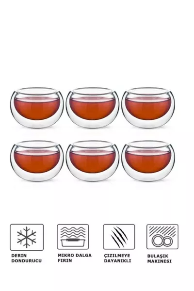 Двойная стеклянная соусница мл, 6 штук | Набор из 6 мини-блюд для соусов и закусок из боросиликатного стекла