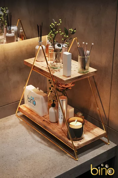 Dreieckiger Tisch-Servierregal Dekorativer Küchen- und Badorganizer