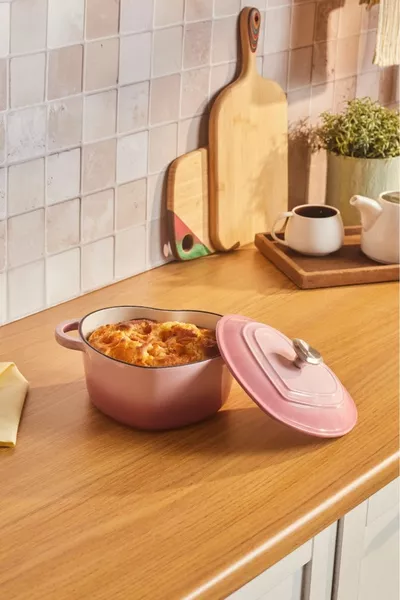 Pentola Love Demir Döküm Smaltata Rosa 1,9 Lt